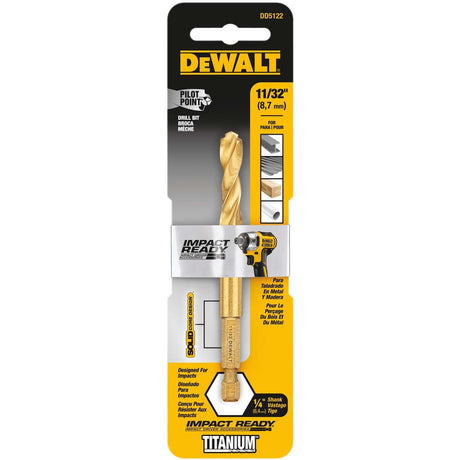 Dewalt 11/32 IN. IMPACT READY Titanium Nitride Coating Drill Bit