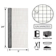 Garden Zone 24in x 5ft Galvanized Hardware Cloth with 1/4in Openings .25IN_2X5FT