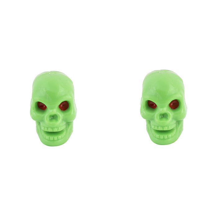 TrikTopz Valve Caps Skull Green GREEN