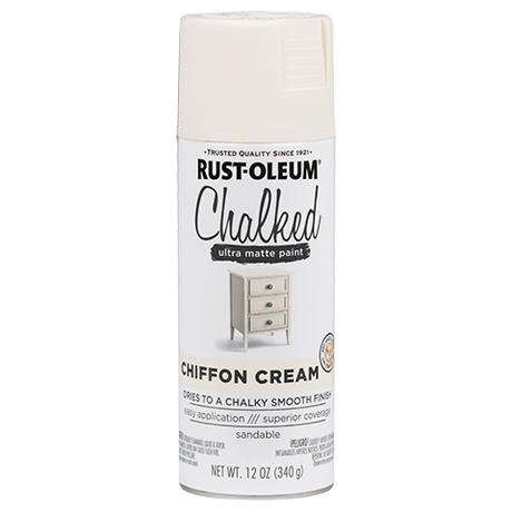 RUST-OLEUM 12 OZ Chalked Paint Ultra Matte Spray Paint - Chiffon Cream SUR_CREM