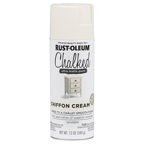 RUST-OLEUM 12 OZ Chalked Paint Ultra Matte Spray Paint - Chiffon Cream SUR_CREM