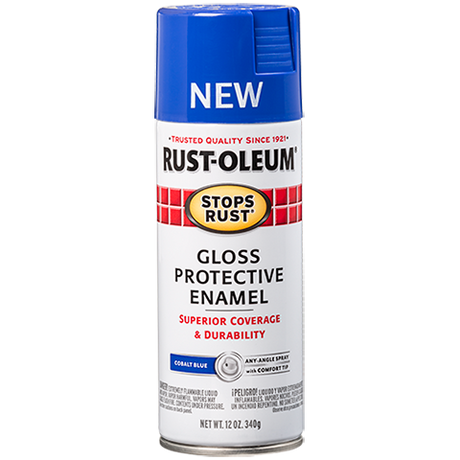 RUST-OLEUM 12 OZ Stops Rust Protective Enamel Spray Paint - Gloss Cobalt COBALT_BLUE /  / GLOSS