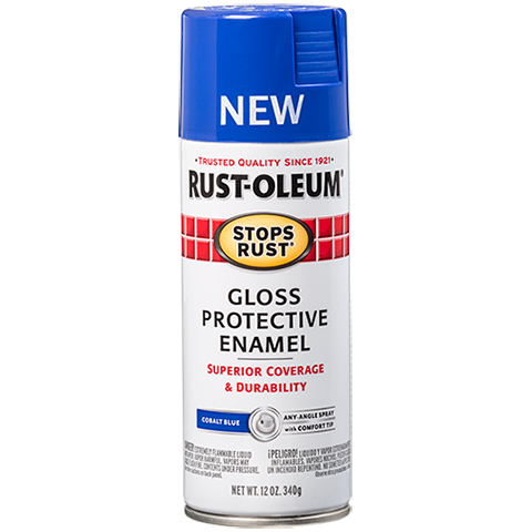 RUST-OLEUM 12 OZ Stops Rust Protective Enamel Spray Paint - Gloss Cobalt COBALT_BLUE /  / GLOSS