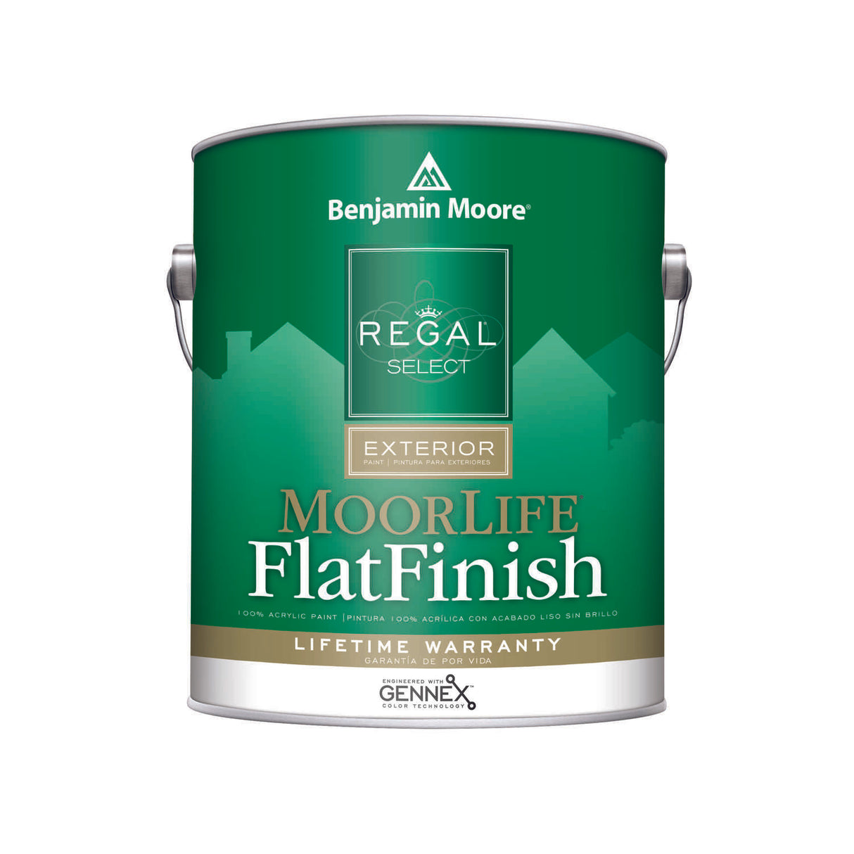 Benjamin Moore QT MOORLIFE Regal Select Exterior Paint - Tintable Flat Finish PASTEL_BASE