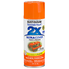 RUST-OLEUM 12 OZ Painter's Touch 2X Ultra Cover Gloss Spray Paint - Gloss Real Orange REAL_ORANGE