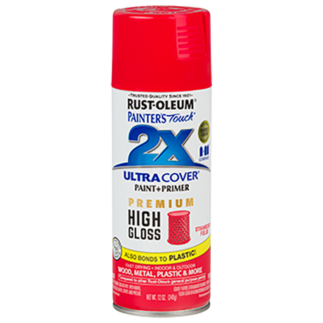 RUST-OLEUM 12 OZ Painter's Touch 2X Ultra Cover High Gloss Spray Paint - Hi Gloss Strawberry Fields STRAWBERRY_FIELDS /  / HIGH_GLOSS