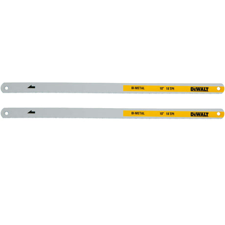 DeWalt 10 in. Bi-Metal Hacksaw Blades 18 TPI - 2 PACK