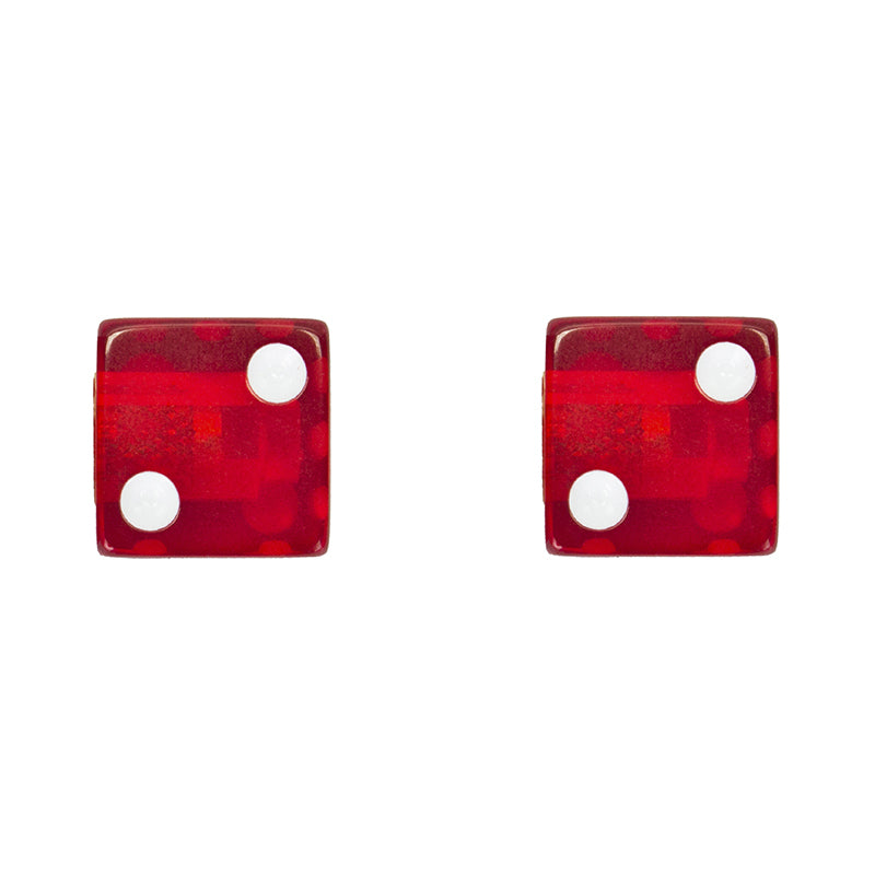 TrikTopz Valve Caps Dice Red CLEAR_DICE