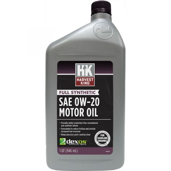 Harvest King Full Synthetic SAE 0W-20 Motor Oil, 1qt