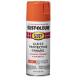 RUST-OLEUM 12 OZ Stops Rust Protective Enamel Spray Paint - Gloss Orange GLOSS_ORANGE