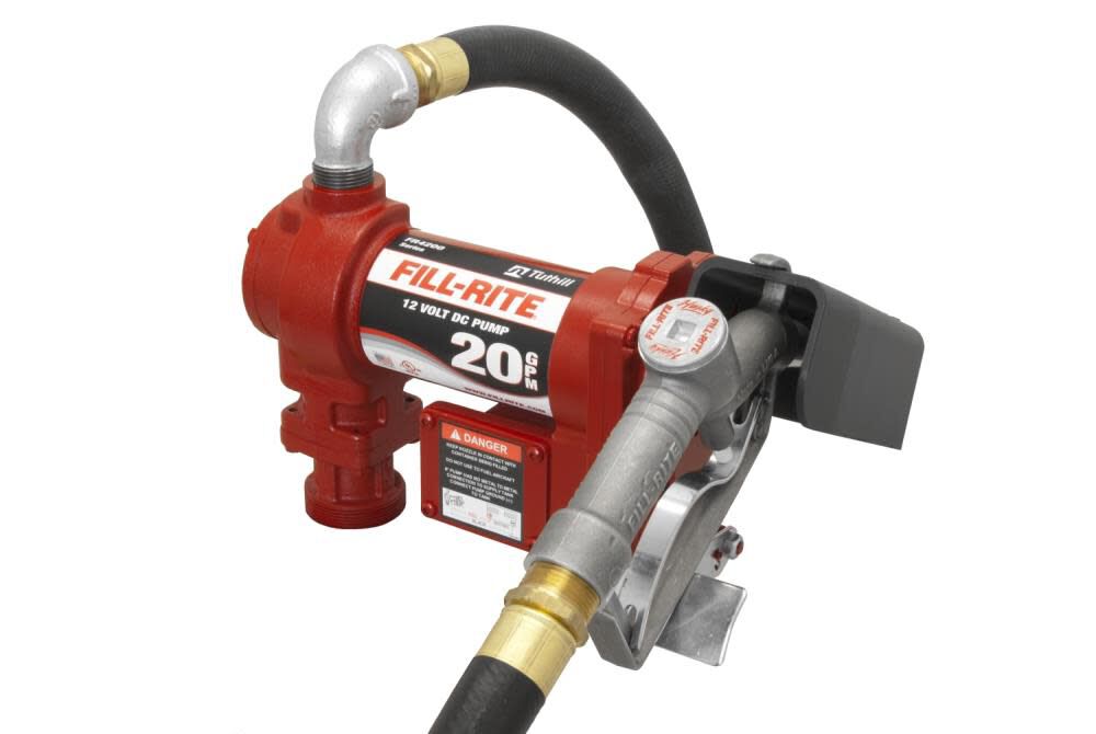 Fill-rite Fuel Pump Kit 12vdc 20gpm Manual Nozzle Hose