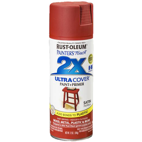 RUST-OLEUM 12 OZ Painter's Touch 2X Ultra Cover Satin Spray Paint - Satin Paprika PAPRIKA