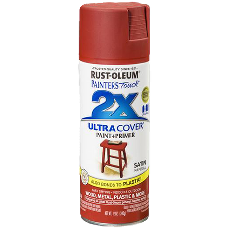 RUST-OLEUM 12 OZ Painter's Touch 2X Ultra Cover Satin Spray Paint - Satin Paprika PAPRIKA