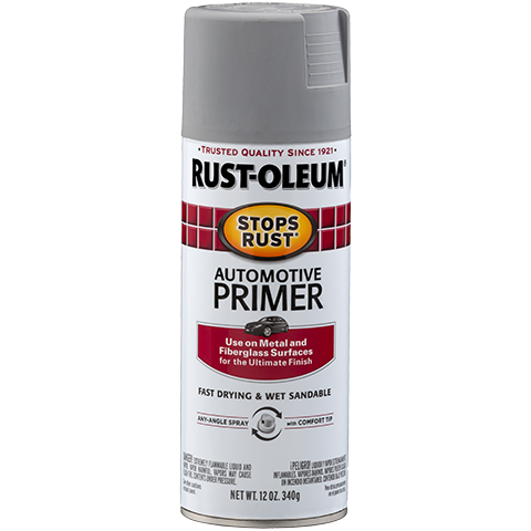 RUST-OLEUM 12 OZ Stops Rust Automotive Primer Spray - Flat Light Gray LIGHT_GRAY