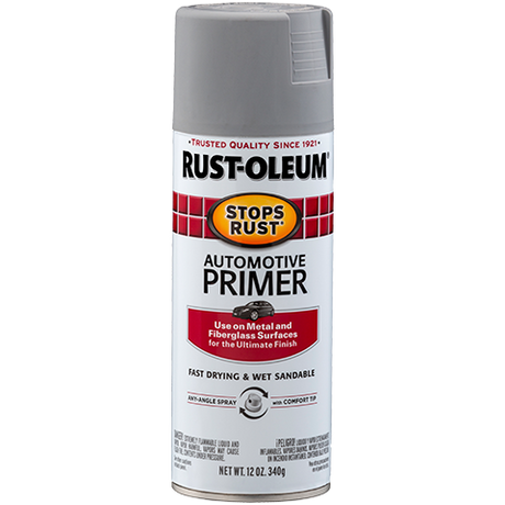 RUST-OLEUM 12 OZ Stops Rust Automotive Primer Spray - Flat Light Gray LIGHT_GRAY