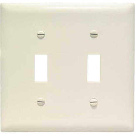 Pass & Seymour 2 Gang 2 Toggle Wall Plate, Light Almond 2G