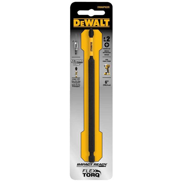 Dewalt FlexTorq Impact Ready Phillips No.2 X 6 IN. Screwdriver Bit - STEEL / 6IN