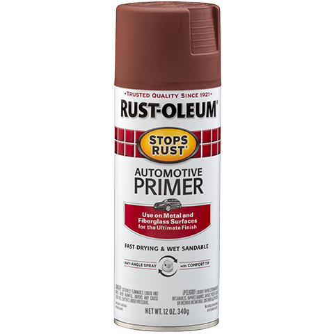 RUST-OLEUM 12 OZ Stops Rust Automotive Primer Spray - Flat Red RED