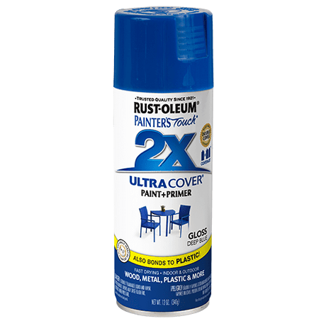 RUST-OLEUM 12 OZ Painter's Touch 2X Ultra Cover Gloss Spray Paint - Gloss Deep Blue DEEP_BLUE