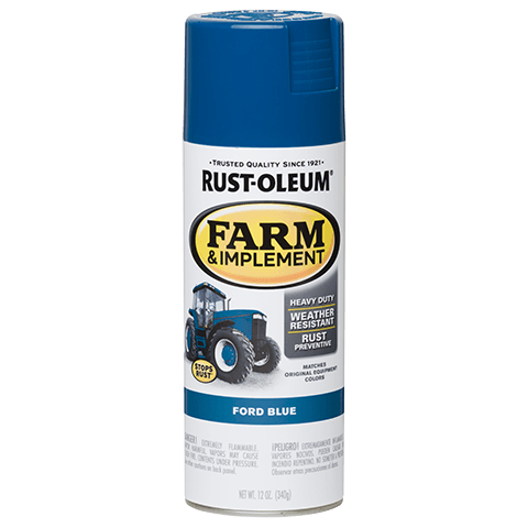 RUST-OLEUM 12 OZ Farm & Implement Paint - Ford Blue FORDBLUE