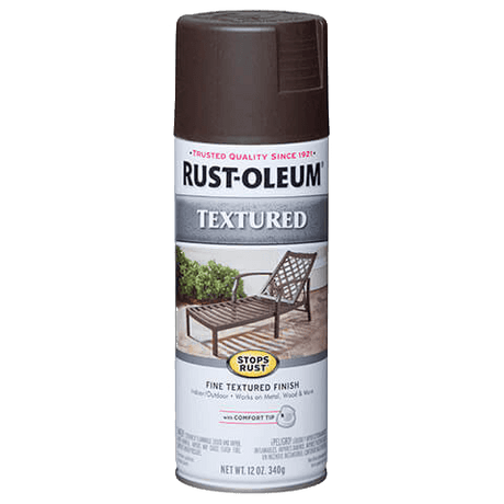 RUST-OLEUM 12 OZ Stops Rust Textured Spray Paint - Dark Brown DARK_BROWN