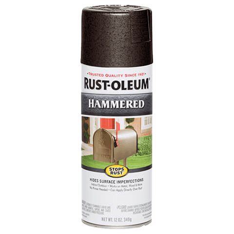 RUST-OLEUM 12 OZ Stops Rust Hammered Spray Paint - Dark Bronze DARK_BRONZE