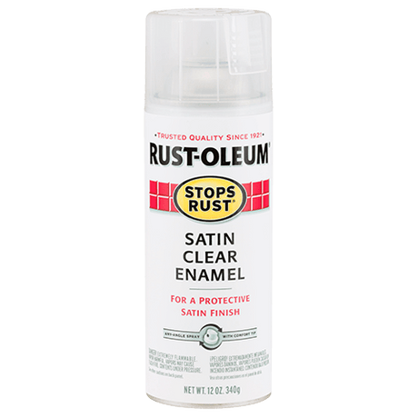 RUST-OLEUM 12 OZ Stops Rust Clear Enamel - Satin Clear CLEAR /  / SATIN