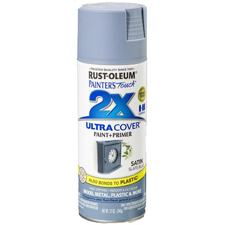 RUST-OLEUM 12 OZ Painter's Touch 2X Ultra Cover Satin Spray Paint - Satin Slate Blue SLATE_BLUE /  / SATIN