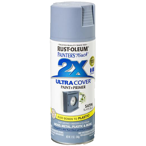 RUST-OLEUM 12 OZ Painter's Touch 2X Ultra Cover Satin Spray Paint - Satin Slate Blue SLATE_BLUE /  / SATIN