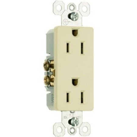 Pass & Seymour 15A 125V Duplex Receptacle, Ivory 15A