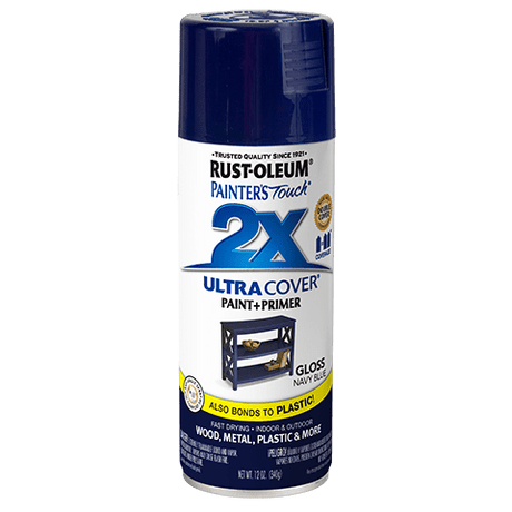 RUST-OLEUM 12 OZ Painter's Touch 2X Ultra Cover Gloss Spray Paint - Gloss Navy Blue NAVY_BLUE