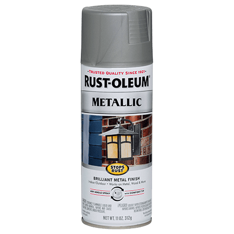 RUST-OLEUM 12 OZ Stops Rust Metallic Spray Paint - Matte Nickel MATTE_NICKEL