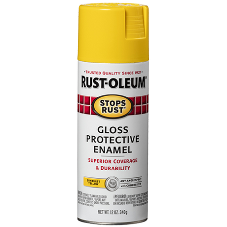 RUST-OLEUM 12 OZ Stops Rust Protective Enamel Spray Paint - Gloss Sunburst Yellow SUNBURST_YELLOW