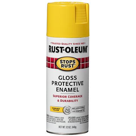 RUST-OLEUM 12 OZ Stops Rust Protective Enamel Spray Paint - Gloss Sunburst Yellow SUNBURST_YELLOW