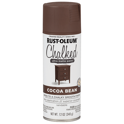 RUST-OLEUM 12 OZ Chalked Paint Ultra Matte Spray Paint - Cocoa Bean COCOA_BEAN