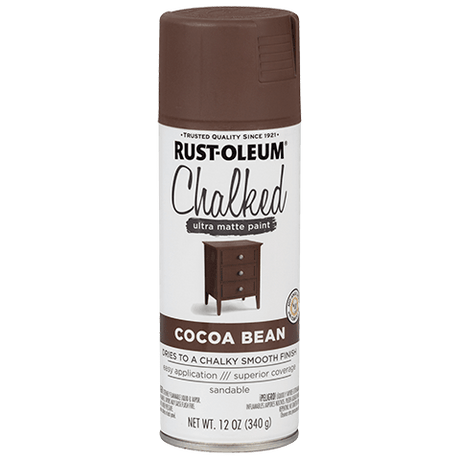 RUST-OLEUM 12 OZ Chalked Paint Ultra Matte Spray Paint - Cocoa Bean COCOA_BEAN