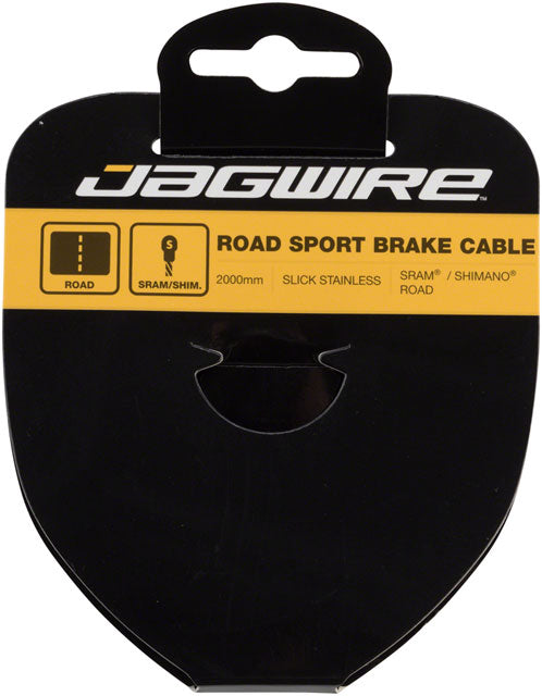 JAGWIRE SPORT BRAKE CABLE 1.5X2000MM SLICK STAINLESS SRAM/SHIMANO ROAD STAINLESS