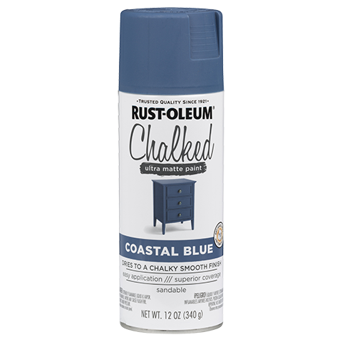 RUST-OLEUM 12 OZ Chalked Paint Ultra Matte Spray Paint - Coastal Blue COS_BLUE