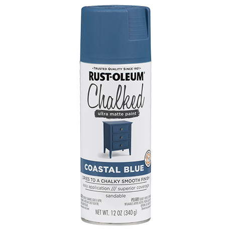 RUST-OLEUM 12 OZ Chalked Paint Ultra Matte Spray Paint - Coastal Blue COS_BLUE