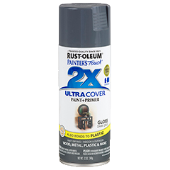 RUST-OLEUM 12 OZ Painter's Touch 2X Ultra Cover Gloss Spray Paint - Gloss Dark Gray DARK_GRAY