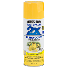 RUST-OLEUM 12 OZ Painter's Touch 2X Ultra Cover Gloss Spray Paint - Gloss Sun Yellow SUN_YELLOW