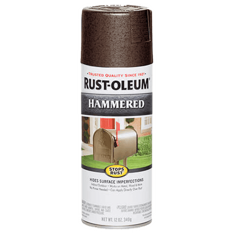 RUST-OLEUM 12 OZ Stops Rust Hammered Spray Paint - Brown BROWN