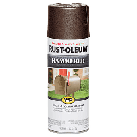 RUST-OLEUM 12 OZ Stops Rust Hammered Spray Paint - Brown BROWN