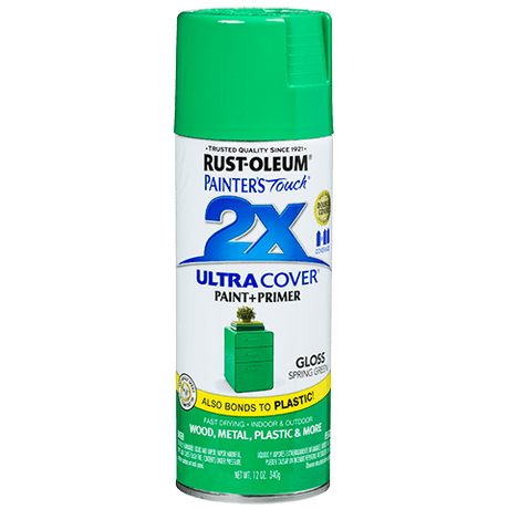 RUST-OLEUM 12 OZ Painter's Touch 2X Ultra Cover Gloss Spray Paint - Gloss Spring Green SPRING_GREEN /  / GLOSS