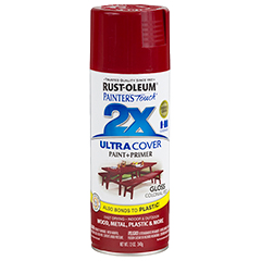 RUST-OLEUM 12 OZ Painter's Touch 2X Ultra Cover Gloss Spray Paint - Gloss Colonial Red COLONIAL_RED