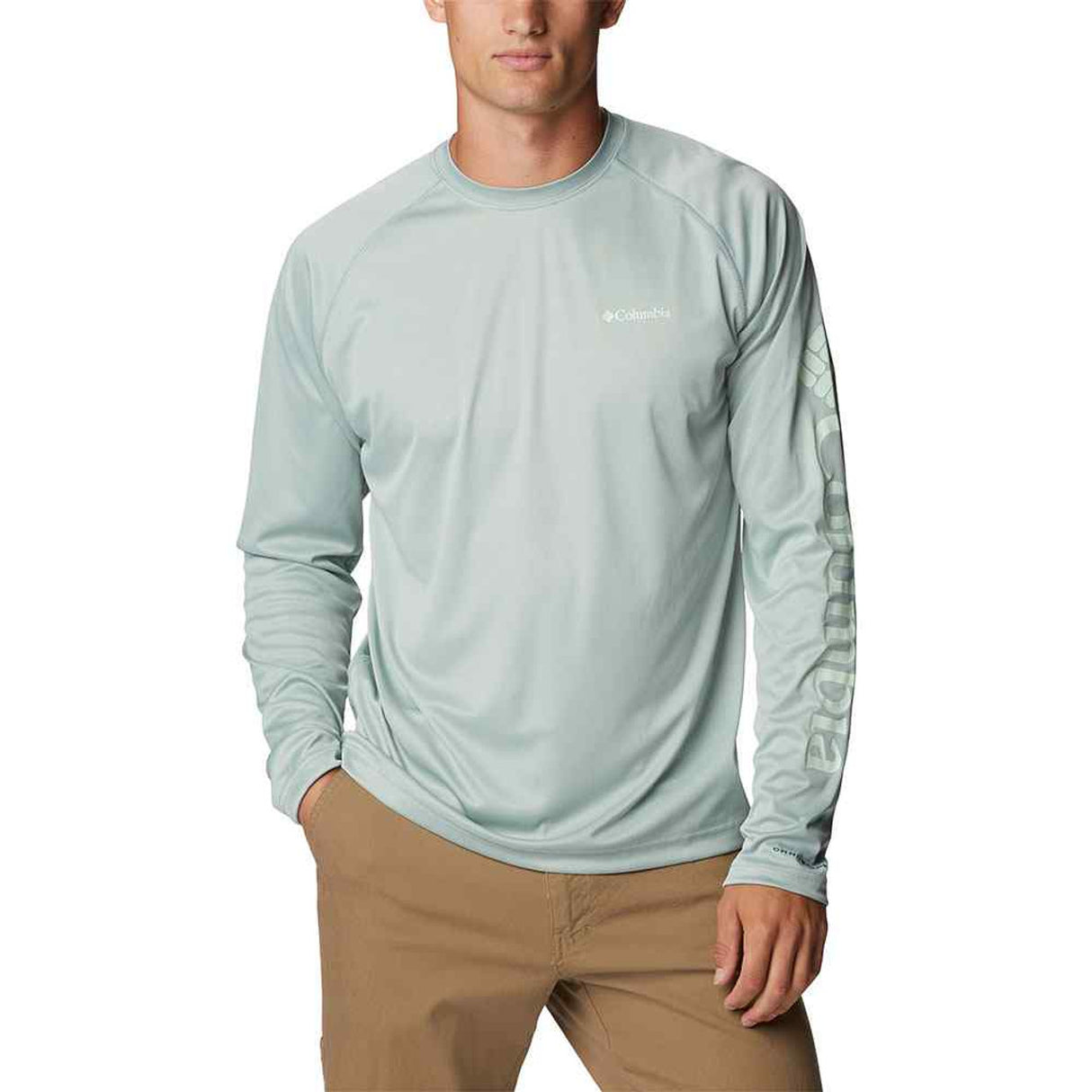 Columbia Men's Fork Stream Heather Long Sleeve Shirt Niagara Heather