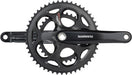 SHIMANO TOURNEY FC-A070 CRANKSET - 170MM, 7/8-SPEED, 50/34T, RIVETED, SQUARE TAP BLACK /  / 50/34T