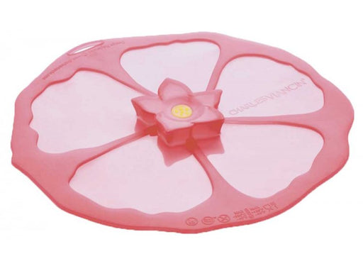 Charles Viancin Pink Silicone 9 Inch Hibiscus Lid