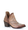 Corral Boots Cognac Embroidery Bootie CONGNAC