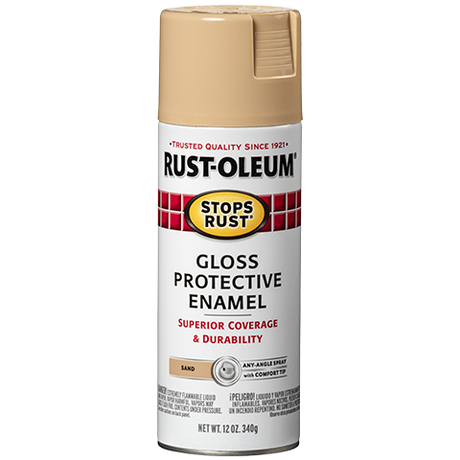 RUST-OLEUM 12 OZ Stops Rust Protective Enamel Spray Paint - Gloss Sand SAND